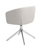 Fauteuil pivotant avec accoudoirs gris acier - 67x59x80 cm
