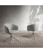 Fauteuil pivotant avec accoudoirs gris acier - 67x59x80 cm