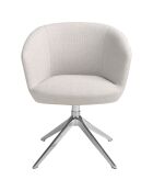 Fauteuil pivotant avec accoudoirs gris acier - 67x59x80 cm