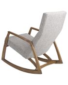 Fauteuil à bascule gris/noyer - 68x90x96 cm