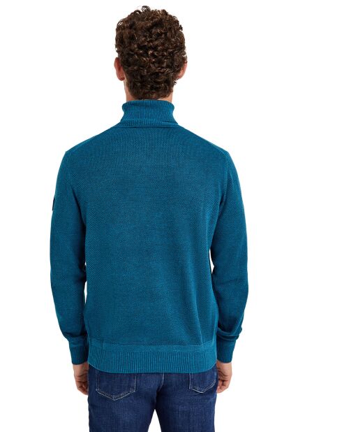 Pull en Coton mélangé Kano bleu pétrole