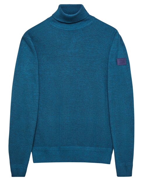 Pull en Coton mélangé Kano bleu pétrole