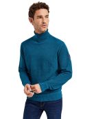 Pull en Coton mélangé Kano bleu pétrole