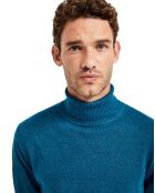Pull en Coton mélangé Kano bleu pétrole