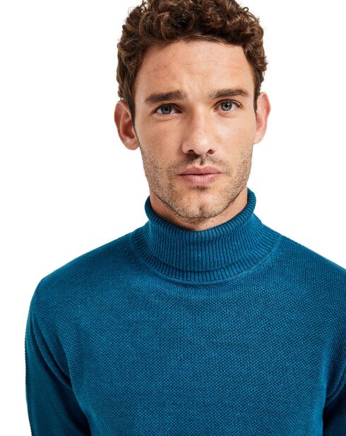 Pull en Coton mélangé Kano bleu pétrole