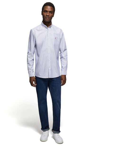 Chemise 100% Coton Ribgy go oxford bleue