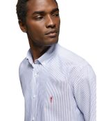 Chemise 100% Coton Ribgy go oxford bleue