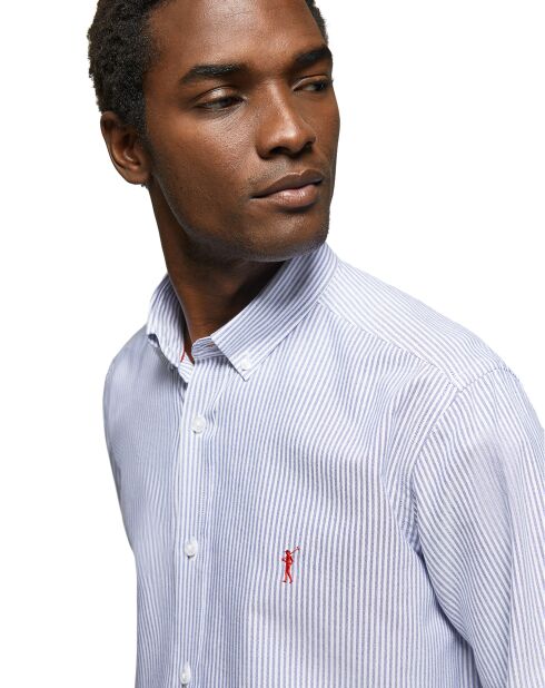 Chemise 100% Coton Ribgy go oxford bleue