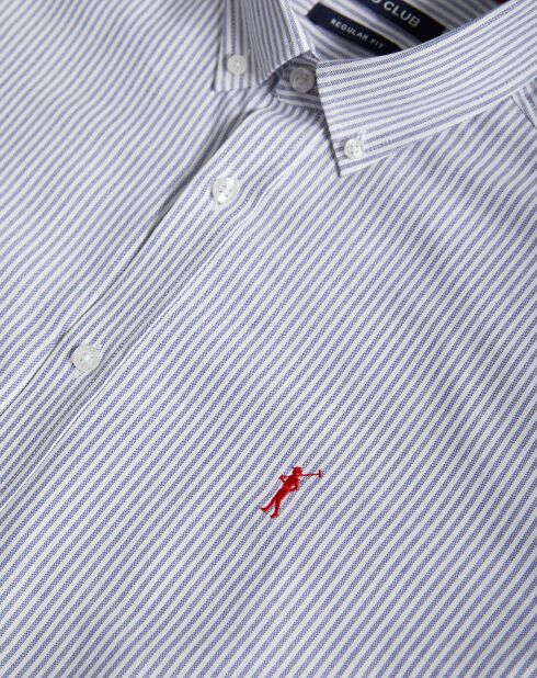 Chemise 100% Coton Ribgy go oxford bleue