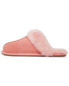 Chaussons fourrés en Velours de Cuir Scuffette II corail