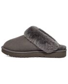 Chaussons fourrés en Velours de Cuir Classic Slipper II gris