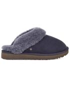 Chaussons fourrés en Velours de Cuir Classic Slipper II marine