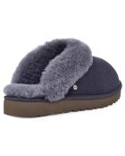 Chaussons fourrés en Velours de Cuir Classic Slipper II marine