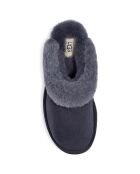 Chaussons fourrés en Velours de Cuir Classic Slipper II marine