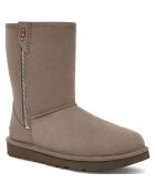 Boots fourrées en Velours de Cuir Classic Short Bailey taupe