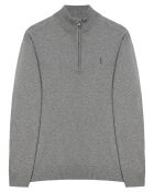 Pull zippé 100% Coton Mike gris