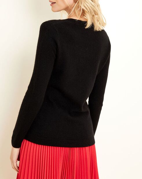 Pull 100% Cachemire col rond noir