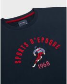 Sweat col rond Jean-Claude bleu foncé