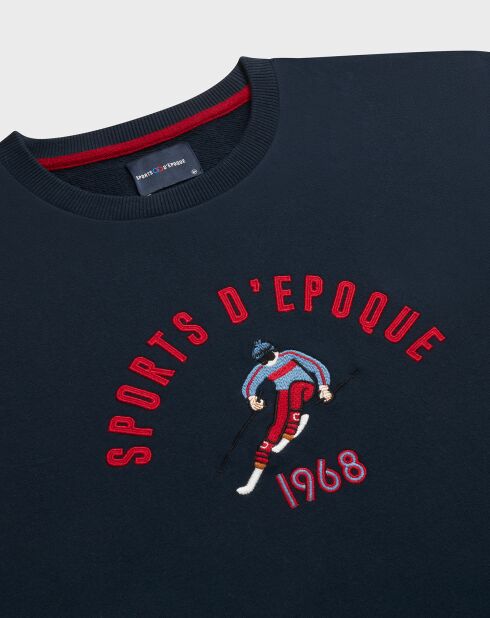 Sweat col rond Jean-Claude bleu foncé