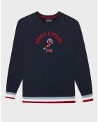 Sweat col rond Jean-Claude bleu foncé