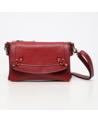 Pochette en Cuir de Vachette Joe bordeaux - 20x12.5x3 cm