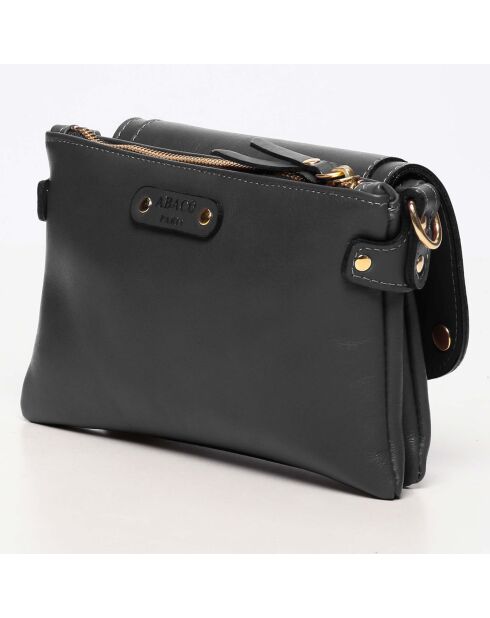 Pochette en Cuir de Vachette Joe noir - 20x12.5x3 cm