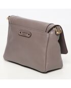 Sac bandoulière en Cuir de Vachette Gaby taupe - 21x15x7 cm
