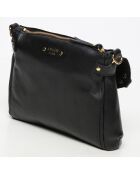 Sac bandoulière en Cuir de Vachette Giulia noir - 23.5x19.5x3 cm