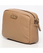 Maelys Schultertasche aus camelfarbenem Rindsleder - 22,5x7x16 cm