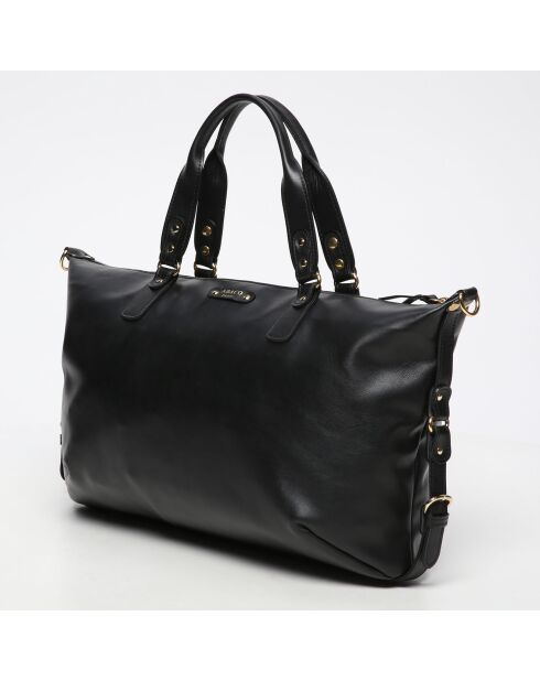 Odelia Handtasche aus schwarzem Rindsleder - 40x27x12 cm