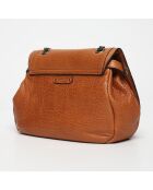 Sac bandoulière en Cuir d'Agneau Joyce java cognac - 27x22x8 cm