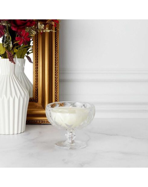 2 Bougies Parfumées coupelle Iris - 1 Mèche clair - 12x10x12 cm