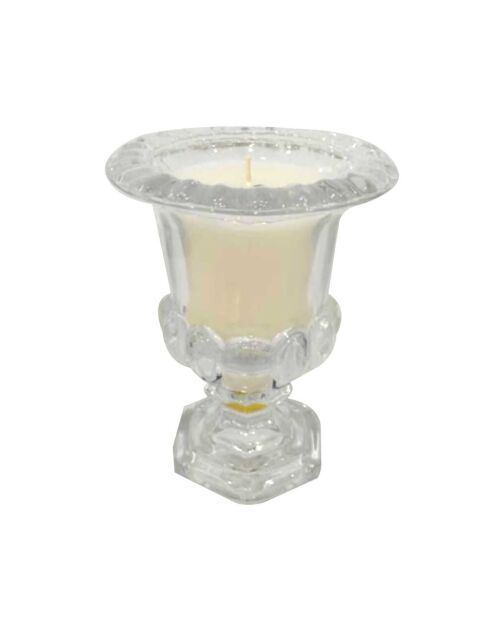 Vela aromática Medicis con forma de jarrón Medicis con forma de ámbar y peonía, 1 mecha transparente, 18 x 22,3 x 18 cm