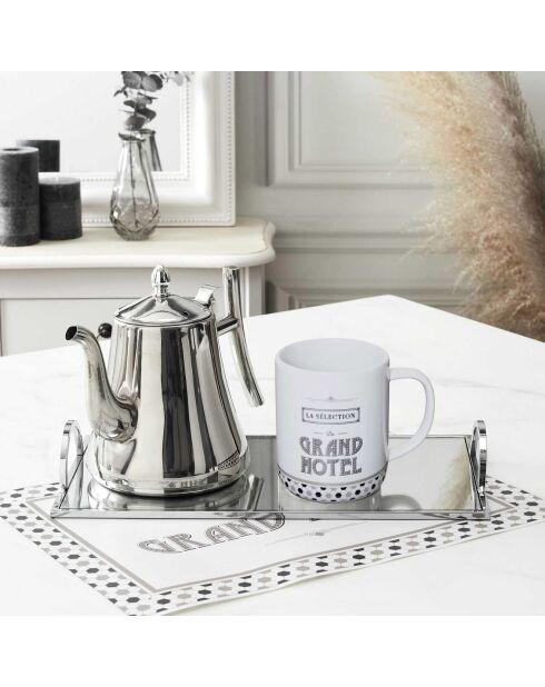 2 Mugs Grand Hotel blanc/noir - 30 cl