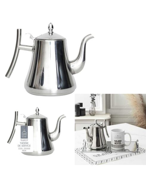 Théiere en inox inox - 22x14x16 cm