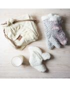 Chaussettes Sherpa Imitation Fourrure grise - 12x46x1 cm