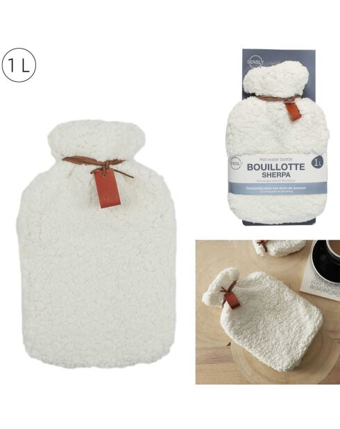 Sherpa witte warmwaterkruik - 1L