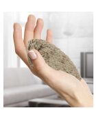 2 calentadores de bolas de cerámica color topo, 11 x 2,2 x 11 cm