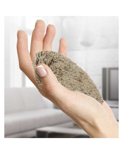 2 calentadores de bolas de cerámica color topo, 11 x 2,2 x 11 cm