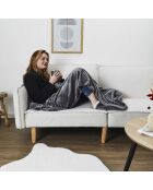 Plaid gris - 180x130 cm