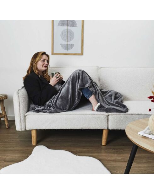 Plaid gris - 180x130 cm