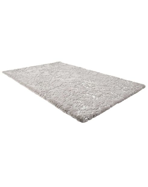 Tapis Imitation Fourrure gris/argenté - 120x170 cm