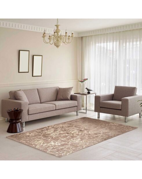 Tapis Imitation Fourrure doré/gris - 120x170 cm