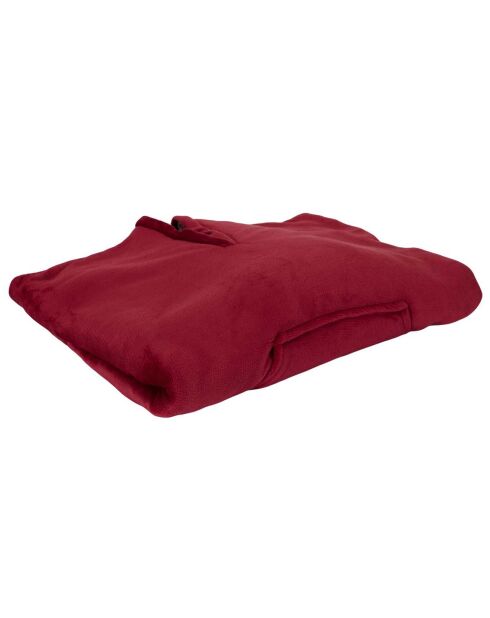 Sweat à Capuche Interieur Sherpa rouge - 118x85x2 cm