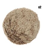 2 calentadores de bolas de cerámica color topo, 11 x 2,2 x 11 cm