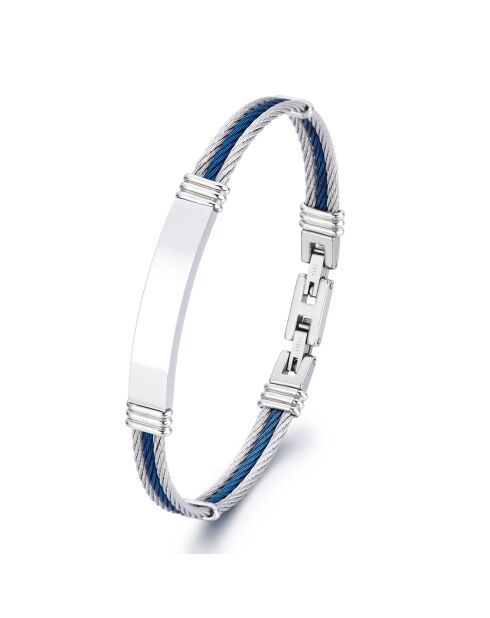 Bracelet Plaque en Acier