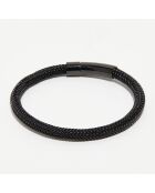 Bracelet en Acier tressé noir