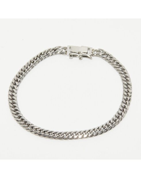 Platte stalen armband met schakels