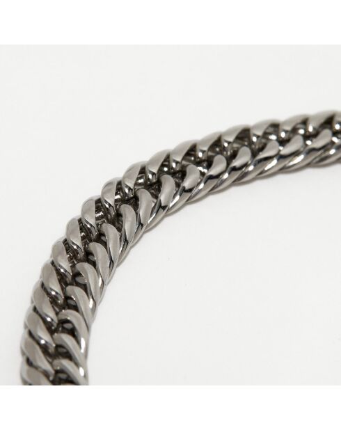 Platte stalen armband met schakels