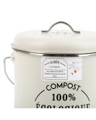 Boîte à compost Trouvaille de grand-mère beige - D. 16x25 cm